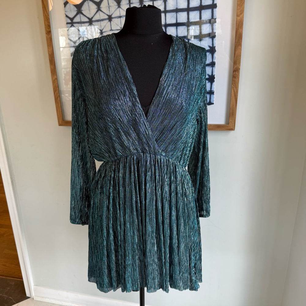 Maje Riatisa Metallic Mini Dress